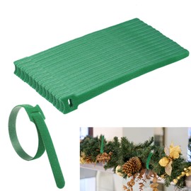 80 Pcs Christmas Garland Ties, Holiday Garland Twist Ties for Banister Christmas Decoration, Nylon Garden Plant Cable Straps, Decorative Christmas Tree Wreath Railings Stairways Ties Green