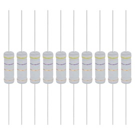 YOKIVE 10 Pcs 4.7 Ohm 5 Watts Metal Oxide Film Resistor, 5% Tolerance Resistor Axial Lead | Flame Proof for DIY Electronic Circuits, Audio-Video Projects