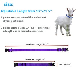 Oiloda 5 Sets Goat Collar with Bell, Cow Horse Sheep Anti-Lost Bronze Bell Accessories Adjustable Sheep Collars with Quick Release Buckle, Durable Nylon Dog Collar for Small Farm Goat Cow Horse Sheep