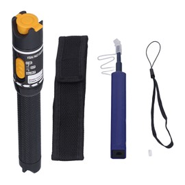 50KM 50mW Fiber Optic Visual Fault Locator Aluminum Alloy VFL Optical Fiber Light Tester with LC Cleaning Pen