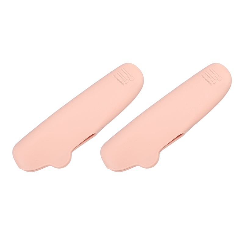 2PCS Silicone Makeup Brush Holder Waterproof Soft Portable Cosmetic Storage