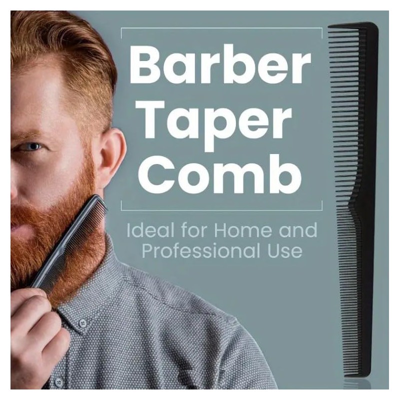 LUXXII (6 Count) 7.5" Barber Hair Comb Beard & Mustache