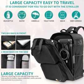 Akozlin Foldable Stroller Travel Bag Backpack 14.2"X6"X18.2"