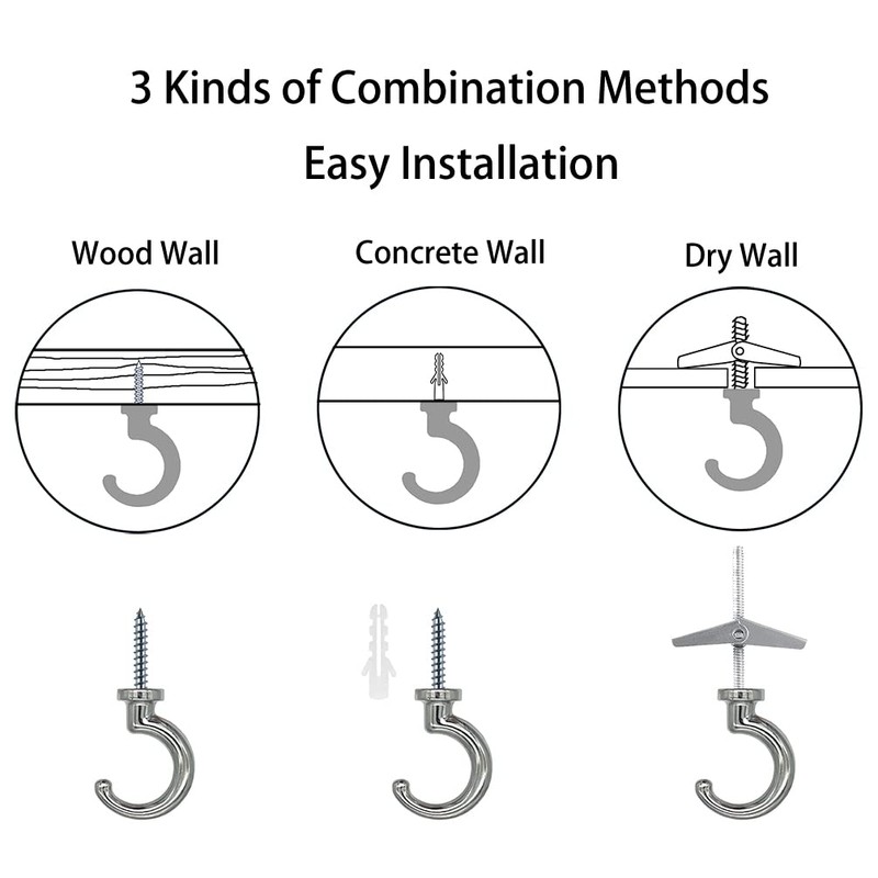 diplambr Classic Swag Hook Heavy Duty Ceiling Hook with Hardware