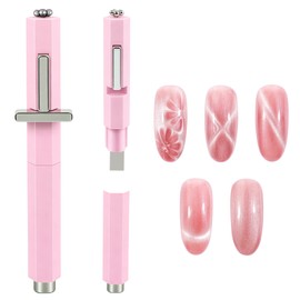 5in1 초강력 캐츠아이 네일 자석 다기능 네일 아트 도구, 분홍색, 1개 5-in-1 Ultra Strong Cat's Eye Nail Magnet Multi-Functional Nail Art Tool, Pink, 1 Piece, 하얀색 × 1개