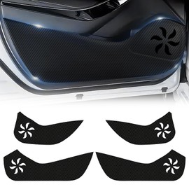 Car Door Anti Kick Pad Cover Compatible with Toyota Corolla 2020-2025, Door Scratch Protector Molding Trim, Interior Dirty Collision Stickers for Corolla 2020-2025, Carbon Fiber Leather (4Pcs/Set)