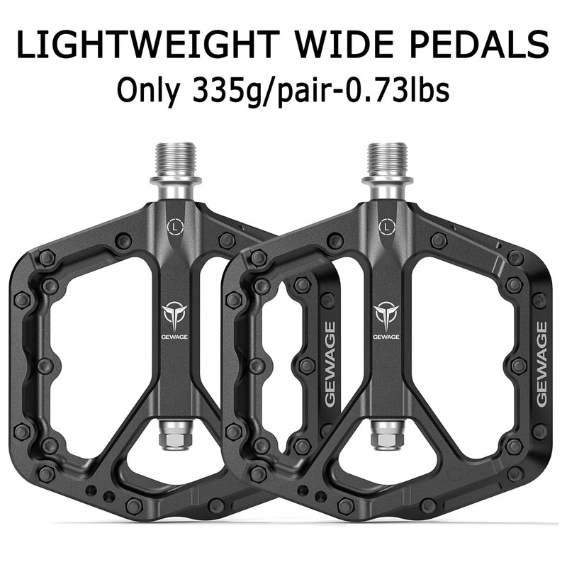 Mountain Bike Pedals - 9/16" Nylon Fiber Bicycle Flat Pedals