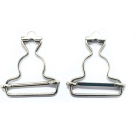 Trimming Shop Latzhose, Schnallen aus Metall, 45 mm x 30 mm, silberfarben, für Hosenträger, Handtaschen, Jacken, Overalls, Gürtel, Kinderoveralls, Heimwerkerkleidung, 10 Stück