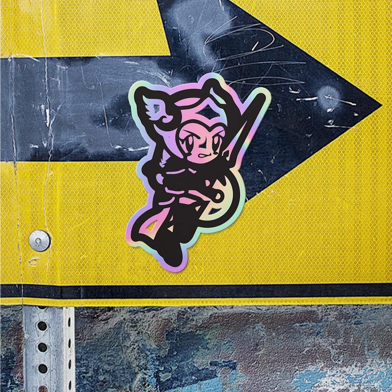 Holographic Decal Stickers of Cute Valkyrie Premium Waterproof Vinyl Decal
