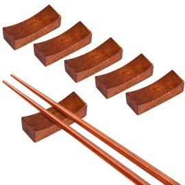 Annhua Wooden Chopsticks Rest, Set of 5, Japanese Style "Pillow-Shaped Concave" Chopsticks Stand, Cute, Natural Wood, Stylish, High-grade, Chopsticks Pillow, Cafe, Restaurant, Ryokan, Hashiroki Set, Restaurants, Restaurants, Cutlery Rest, Gift Tableware,