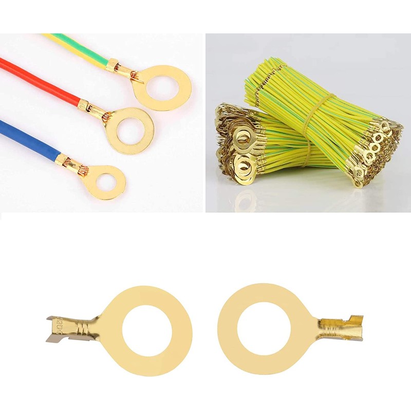 150pcs Round Terminal Set Connector Kit Brass Crimp Cable Terminals