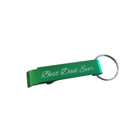 Ashton and Finch Best Dad Ever Bottle Opener Keyring – Aluminum Engraved Novelty Dad Gift – Perfect for Father’s Day and Special Occasions (Green)