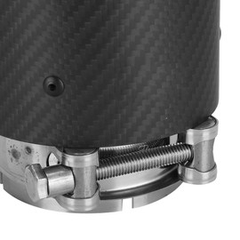 Rear Fillet, Carbon Fiber, 80mm Inlet, 101mm Outlet, Rear Throat, Straight, Matte Exhaust Pipe Tip, Replacement for CX5 CX4 (Silver)