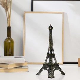 TUESMEILL LED Eiffel Tower Night Lamp, Metal Eiffel Tower Ornament Table Lamp Tower Lamp for Living Room Bedroom Tourist Bronze Tower