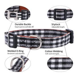 Faleela Soft &Comfy Bowtie Dog Collar,Detachable and Adjustable Bow Tie Collar,for Small Medium Large Pet (Medium (Pack of 1), Black and Whit)