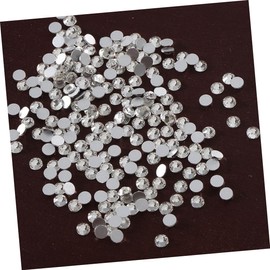 TEHAUX 72pcs Transparent Flatback Glass Rhinestones for Embellishments Crystal Rhinestones for Shoes Clothing and Decorations