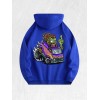 Monster Flame Van Graphic Hoodie 100% Cotton US Warehouse 7