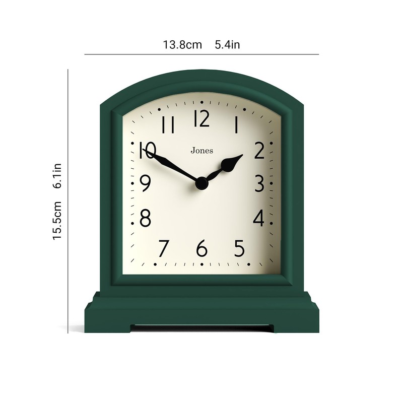 JONES CLOCKS® Tavern Mantel Clock | Modern Arched Top Design