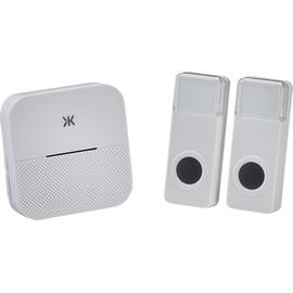 Knightsbridge - Wireless Plug in Dual Entrance Door Chime System - White