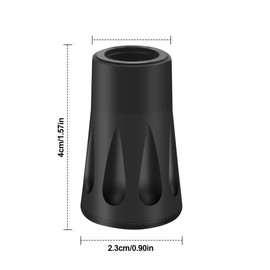 Rubber Cap NATUCE Trekking Pole Stock Cap for Trekking Pole Tip Protector Rubber Replacement 0.5 inch (12 mm) Inner Diameter Climbing Skiing Hiking Stick Set of 16