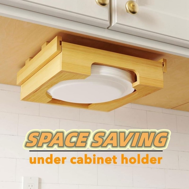Paper Plate Dispenser Paper Plate Holder Under Cabinet Easy Access