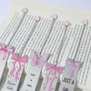 2025 Pink Bow Bookmark for Women, Stainless Steel Bookmark with
