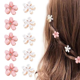 CXINCFBFUSH Hair Clip Hair Accessories Hair Clip Mini Small Fresh Metal Flower Small Hairpin Broken Hair Pearl Hairpin