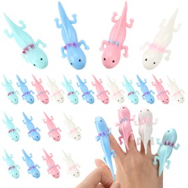 HyDren 28 Pcs Rubber Axolotl Slingshot Sensory Fidget Toy Axolotl Party Favors Axolotl Gifts Axolotl Party Supplies Valentine's Day Gifts Stress Relief Toys for School Classroom Exchange Prizes