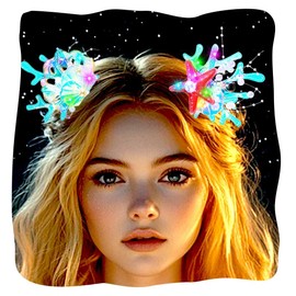 EVILD Mermaid Seashell Hair Accessories Light Up Starfish Hair Clip for Women