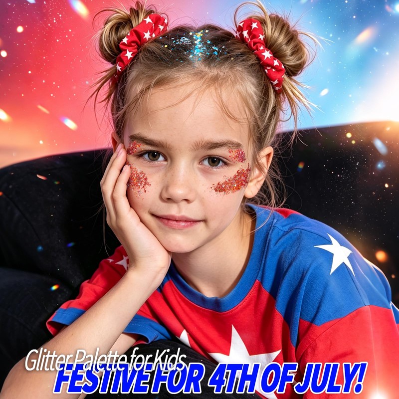 Red White and Blue Face Glitter, 4th of July Glitter