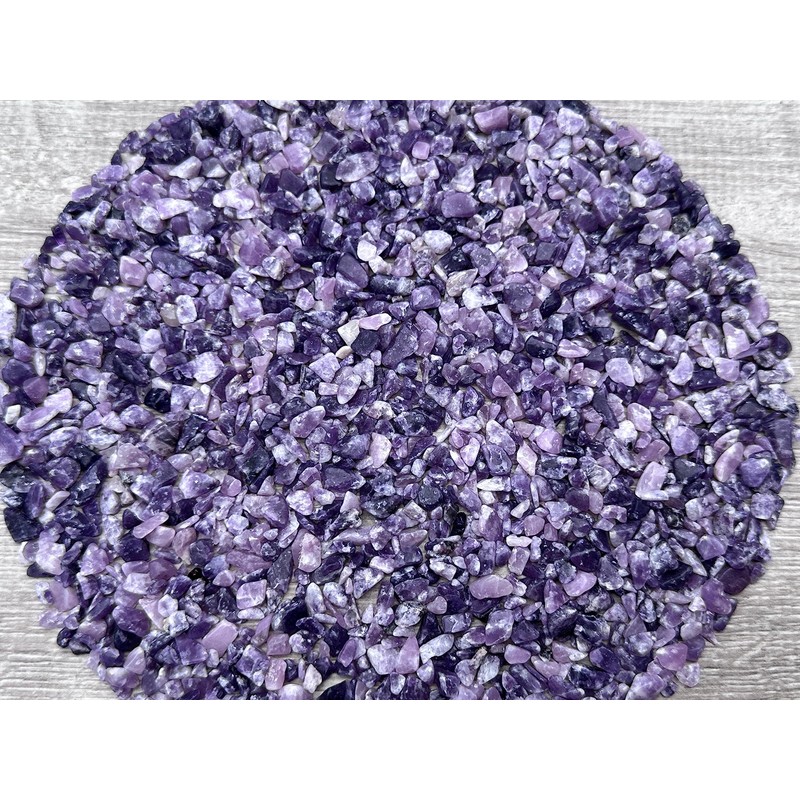 Wholesale Natural Semi Tumbled Lepidolite Gemstone Chips, Crushed Mini Crystals,