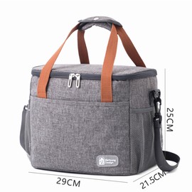 FAVORTALK Lunch Bags for Women Small Cool Bag Reusable Lunch Box Container with Zipper Easy Clean Waterproof for Women Men Student with Shoulder Strap - 11909