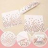 White and Rose Gold Napkins, CEILIWEN Pack of 50 Rose