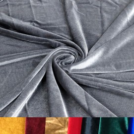 HOTGODEN Stretch Velvet Fabric: Black 63" Wide 2, 5, 10, Yards 95% Polyester 5% Spandex Velvet Fabric for DIY Sewing, Apparel, Costume, Craft Projects