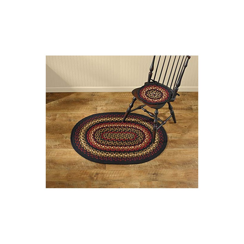 Park Designs Folk Art Braided Chair Pad