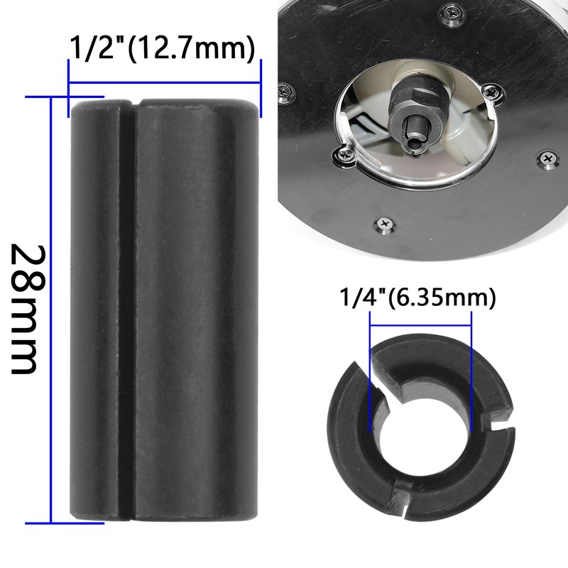 Vgoohooby 6PCS 1/2" to 1/4" Router Collet Adapter Reduction Sleeve