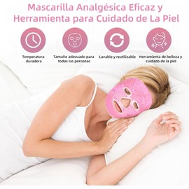 Mascara de Hielo para Cara para Reducir Hinchazón, Compresa Fria y Caliente