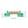 MECCANIXITY Terminal Ground Bar Screw Block Barrier Brass 6 Positions