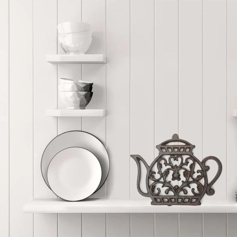 BEMINH Cast Iron Trivets for Hot Dishes, Rustproof Tea Pot