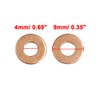 sourcing map 100pcs 4mm Inner Copper Washers Flat Sealing Rings