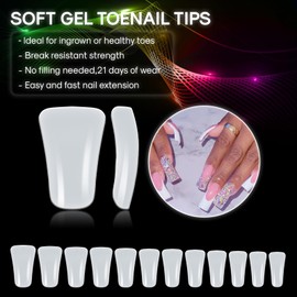 INENK iNenk White Duck Fan Flare Nail Tips, White Natural Crystal Duck Feet Styel for Wide French False Nail Extension, Acrylic Nails Professional for Y2K-inspired Designs(120PCS 12Size)