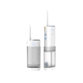 Portable Dental Water Flosser for Teeth, Gums, Braces, Travel-Friendly Oral Irrigator, Dentist-95-Day Charge, De (White)