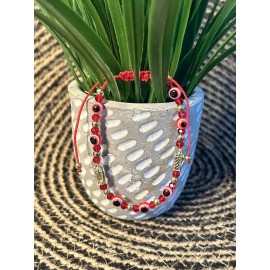 Evil Eye Our Lady Of Guadalupe & St Jude  Black Evil Eye Bracelet Good Luck Protection