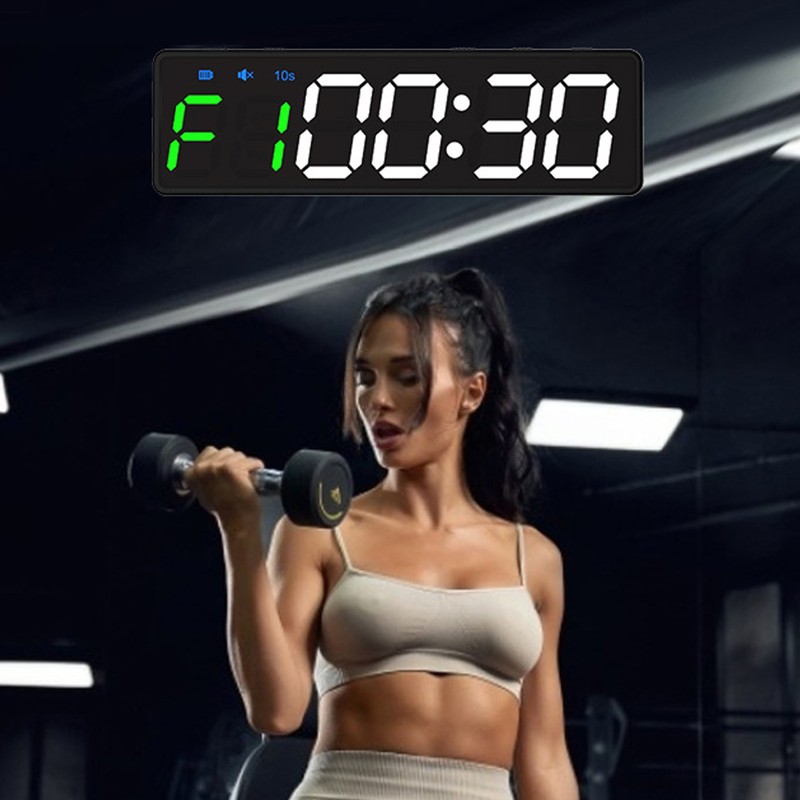 Gym Timer Portable Workout Interval Timer Fitness Clock Large Digital