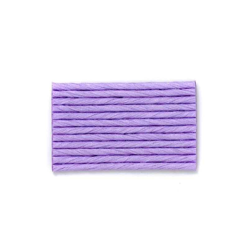 めぐみ手芸エコクラフトテープ クラフトバンド ライラック 10m巻 幅15mm 12芯 12-001