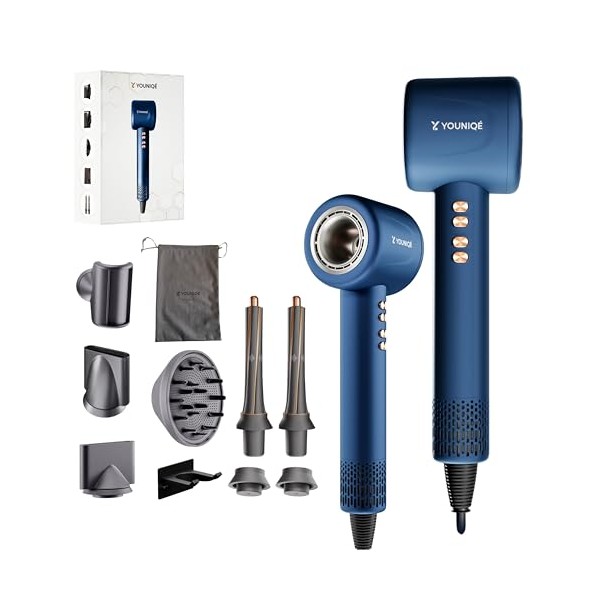 YOUNIQ√â Haartrockner ‚Äì 5-in-1 F√∂hn mit Ionen-Technologie, Lockenstab, Gl√§ttd√ºse, Diffusor