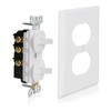 Baomain 2-Pack Double Toggle Light Switch with Wall Plate,15 Amp