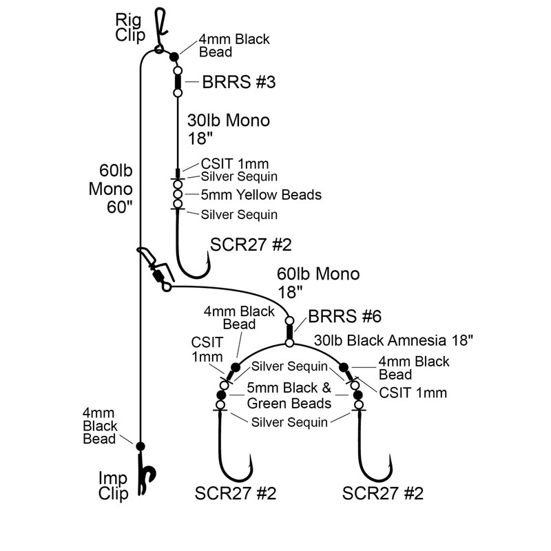 Cox & Rawle Flatfish Sea Fishing Rig (3-Hook Dropper Wishbone