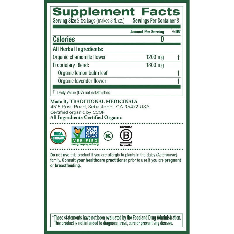 TRADITIONAL MEDICINALS CLASSIC TEA,OG2,CHM W/LVD, 16 BAG