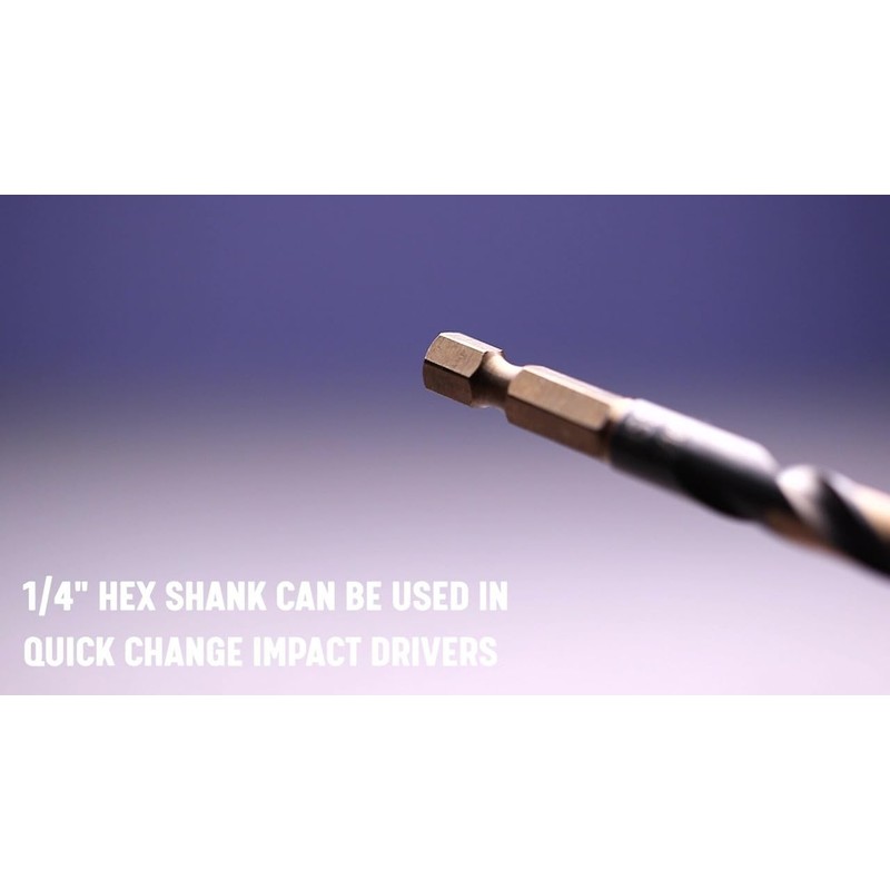 1/8" Quick Change Hex Shank High Speed Steel Drill Bit,